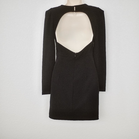 Princess Polly Backless Long Sleeve Black Mini Dress - 6 - Picture 1 of 10